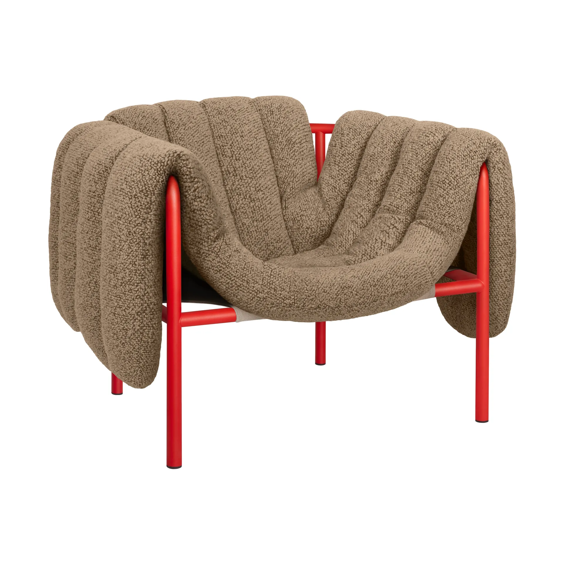 Puffy lounge fotel, Sawdust-traffic red Hem