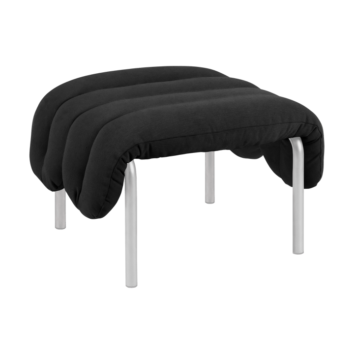 Puffy otomana 58x67 cm - Anthracite-stal nierdzewna - Hem