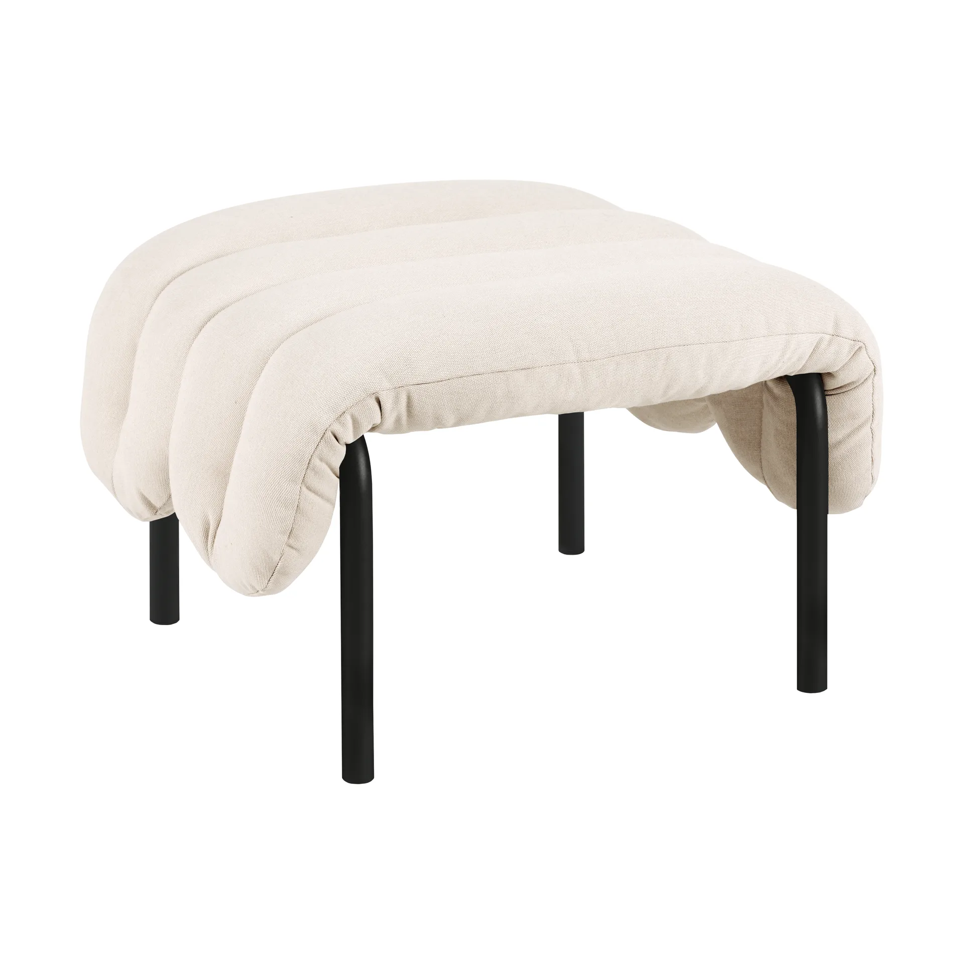 Puffy otomana 58x67 cm, Natural-black grey Hem