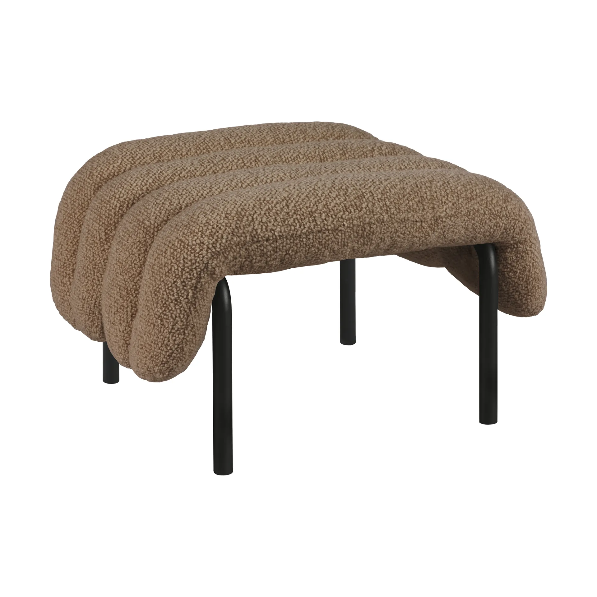 Puffy otomana 58x67 cm, Sawdust-black grey Hem