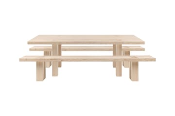 Stół jadalniany Max z ławkami 250 cm - Jesion - Hem