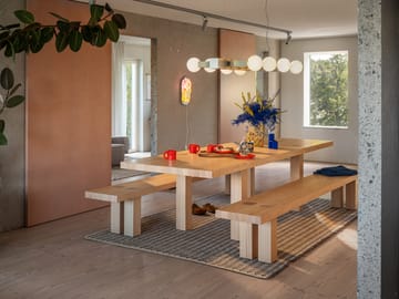 Stół jadalniany Max z ławkami 250 cm - Jesion - Hem