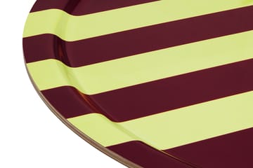 Stripe taca Large Ø65 cm - Butter-burgundy - Hem