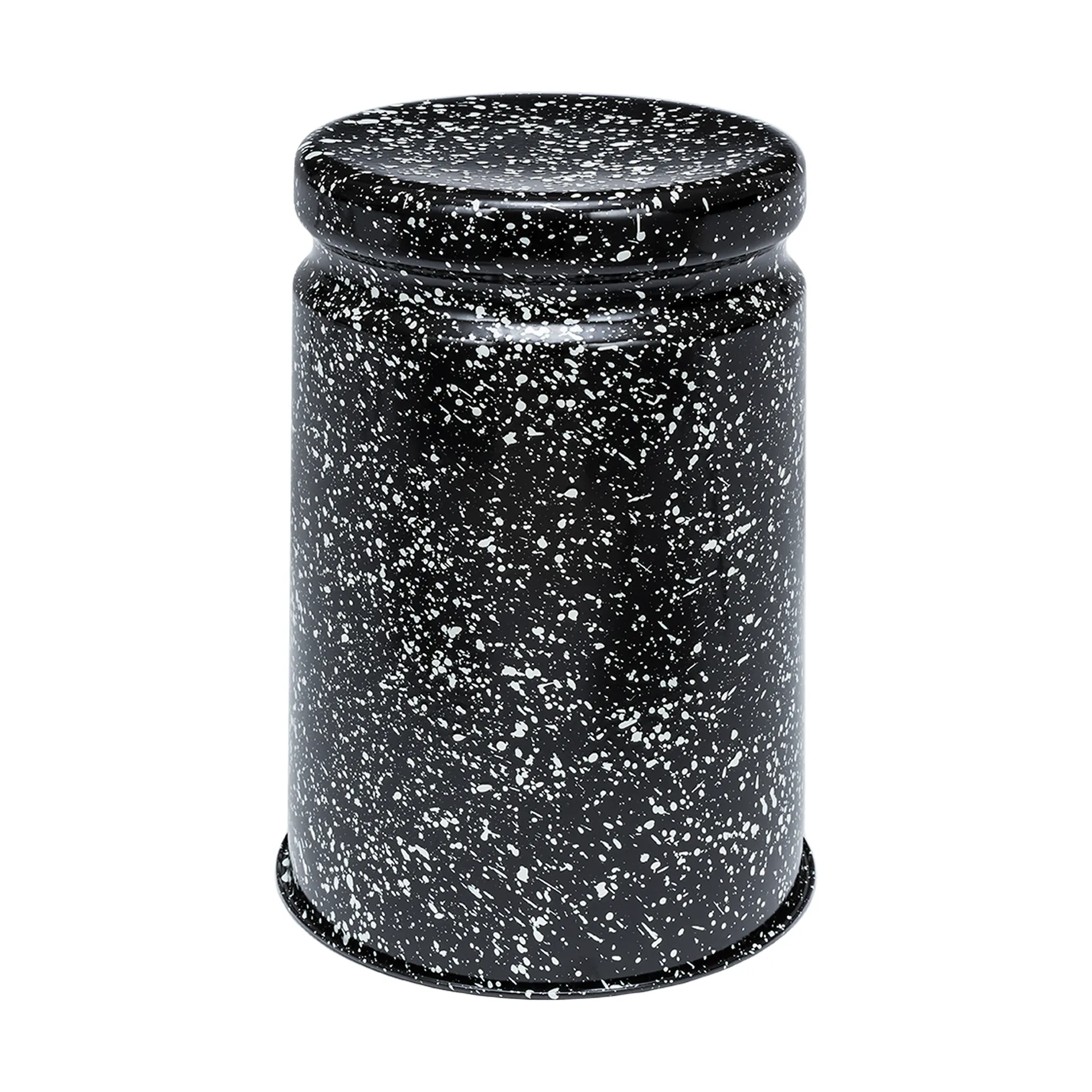Taboret okrągły Last Ø32x44 cm, Black-white splatter Hem