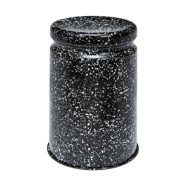 Taboret okrągły Last Ø32x44 cm - Black-white splatter - Hem
