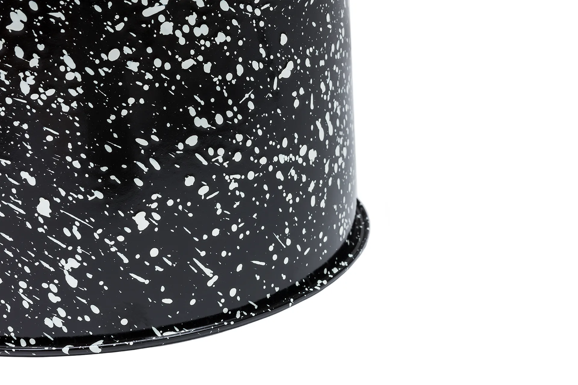 Taboret okrągły Last Ø32x44 cm, Black-white splatter Hem