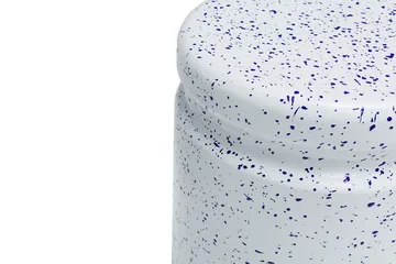 Taboret okrągły Last Ø32x44 cm - White-blue splatter - Hem