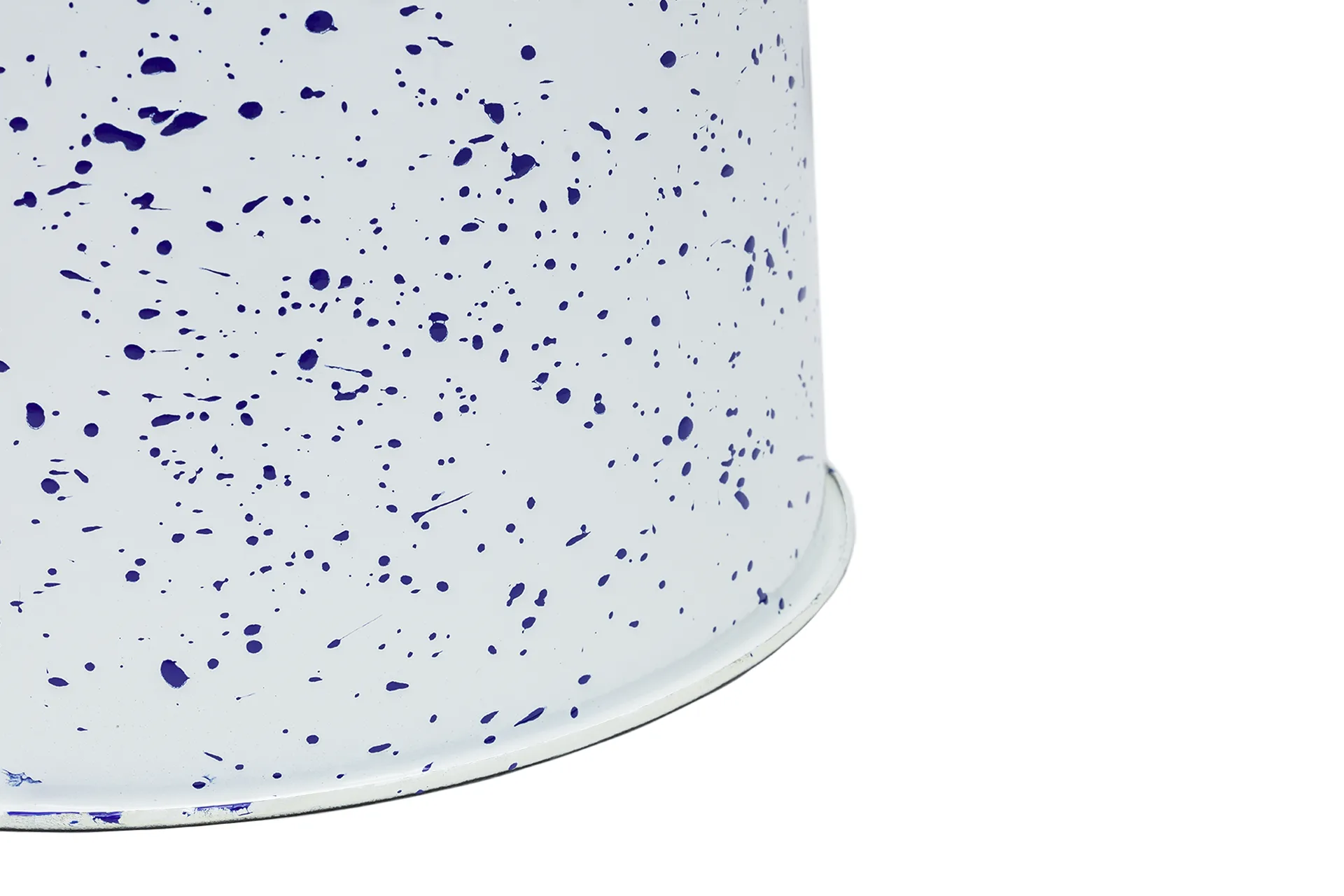 Taboret okrągły Last Ø32x44 cm, White-blue splatter Hem