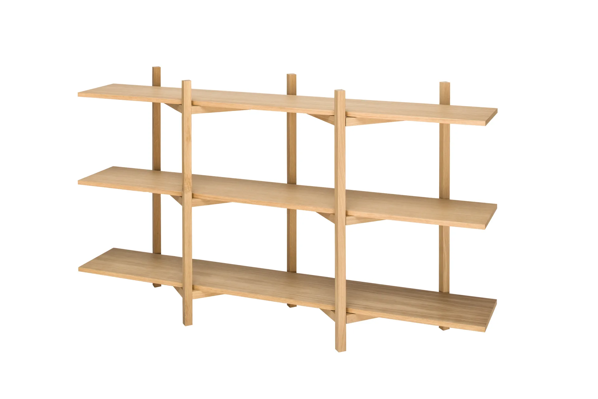 Zig Zag półka Low 175x100 cm, Dąb Hem