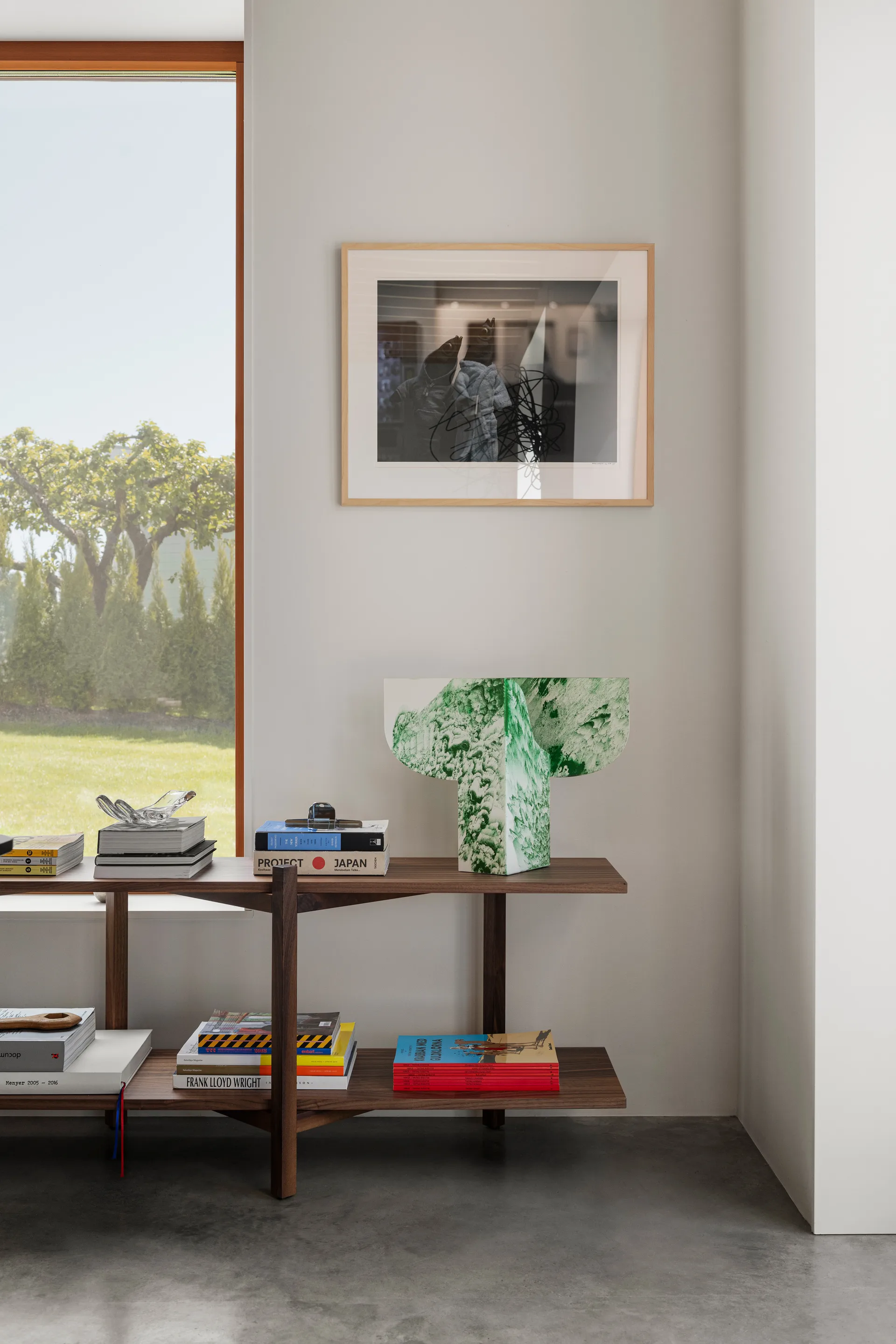 Zig Zag półka Media 194x57 cm, Orzech Hem