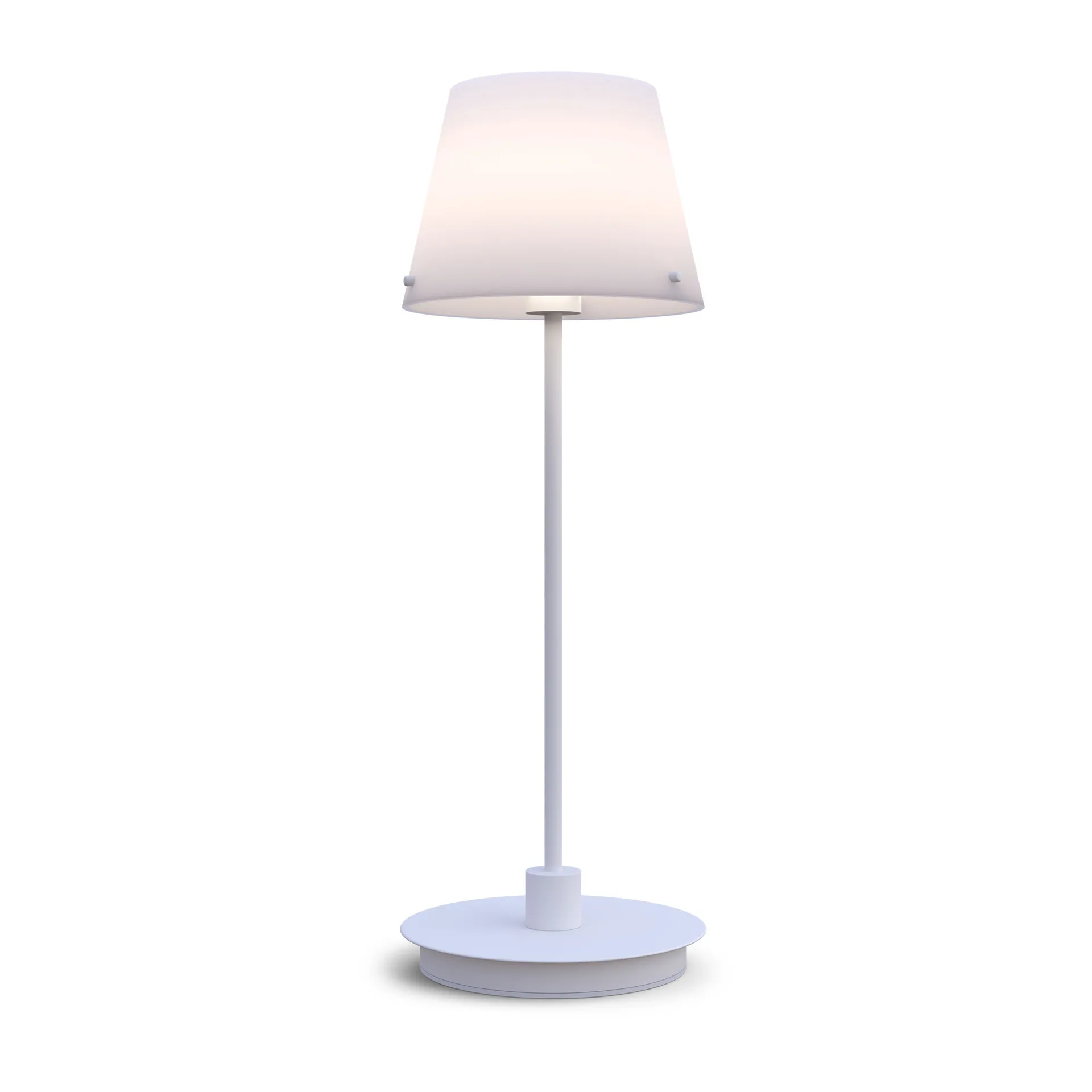 Gil il Grande lampa stołowa, Białe szkło opalowe Herstal