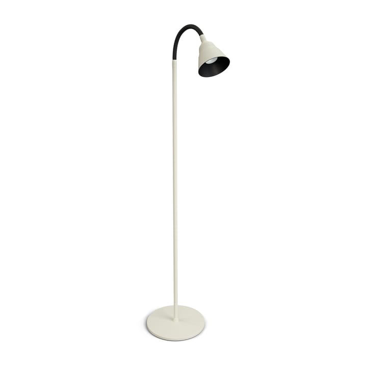 Lampa podłogowa Relief 10W - Perłowa biel - matowa czerń - Herstal