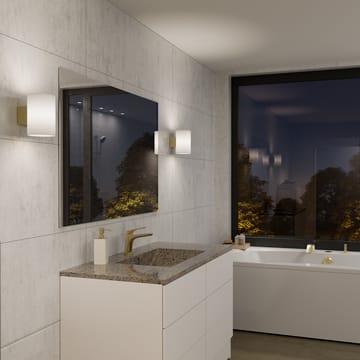 Lampa ścienna Evoke duża - Satin brass-szkło opalowe - Herstal