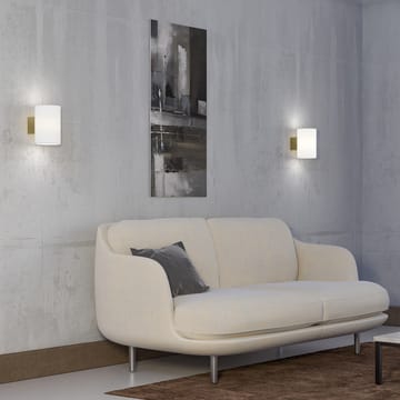 Lampa ścienna Evoke duża - Satin brass-szkło opalowe - Herstal