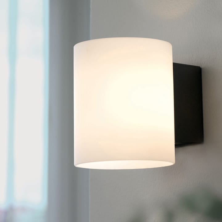 Lampa ścienna Evoke mała, Antracyt-szkło opalowe Herstal
