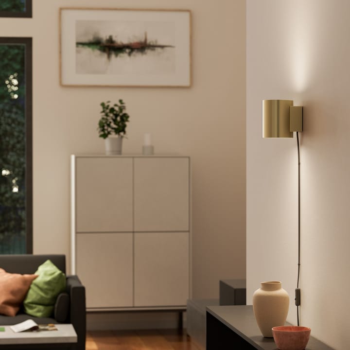 Lampa ścienna Evoke mała, Satin brass Herstal