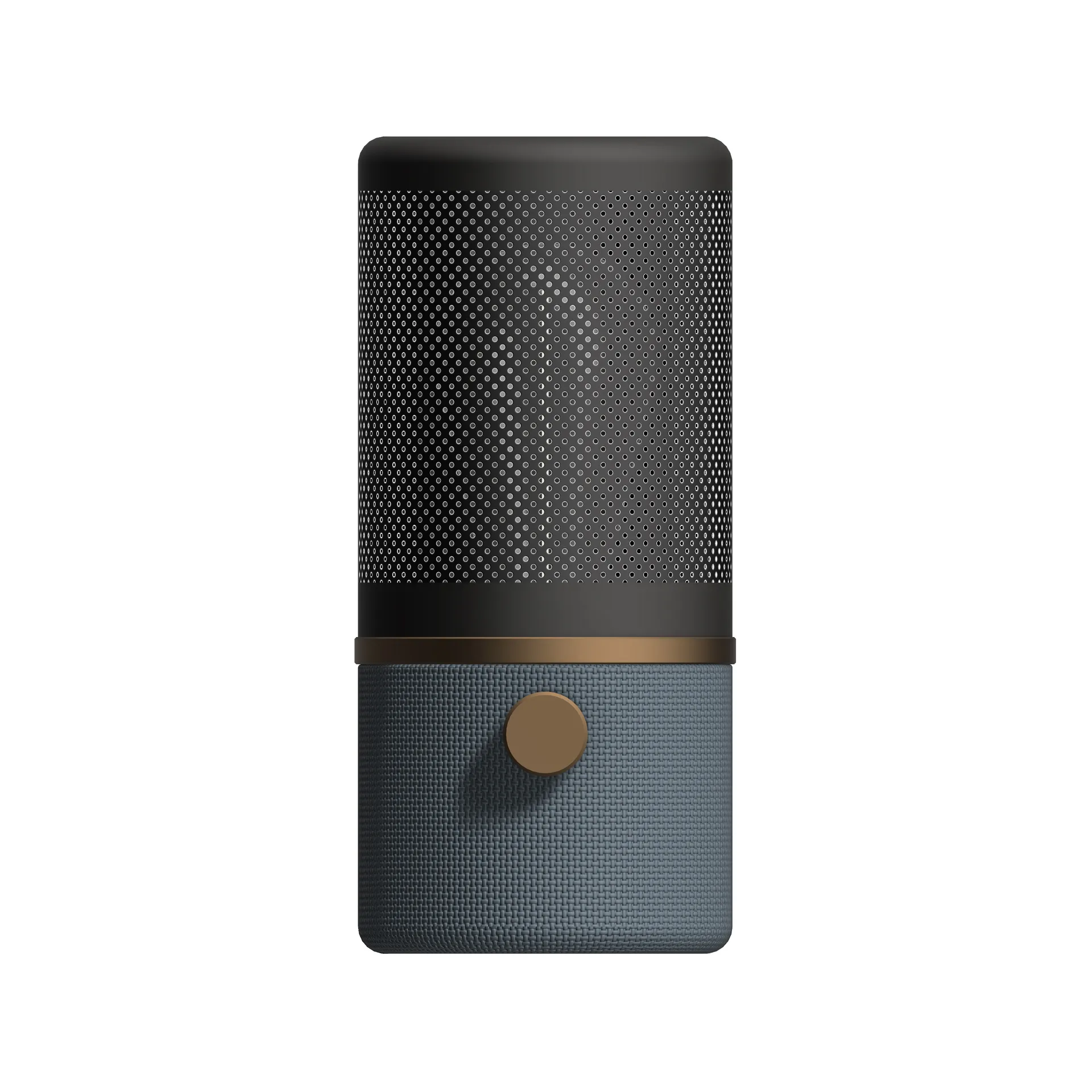 Lampa stołowa Jazz 24 cm, Niebiesko-matowa czerń Herstal