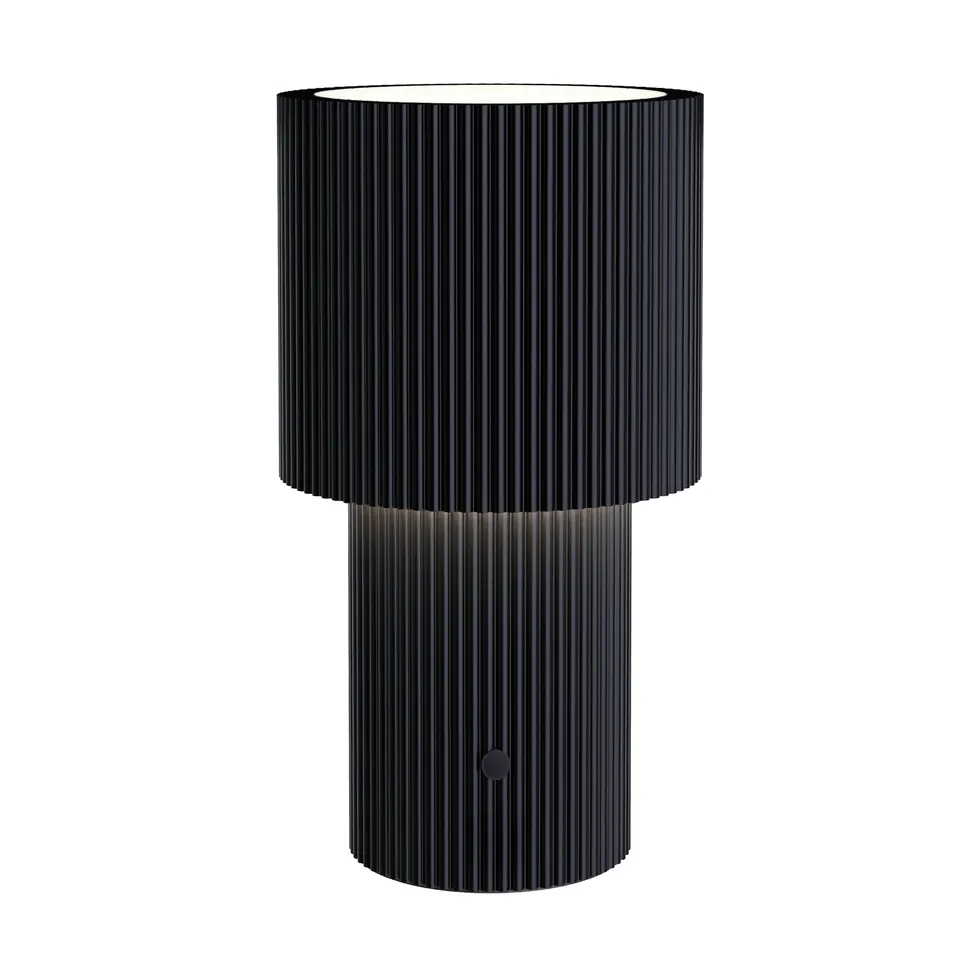 Lampa stołowa przenośna Iluma, Jet black Herstal