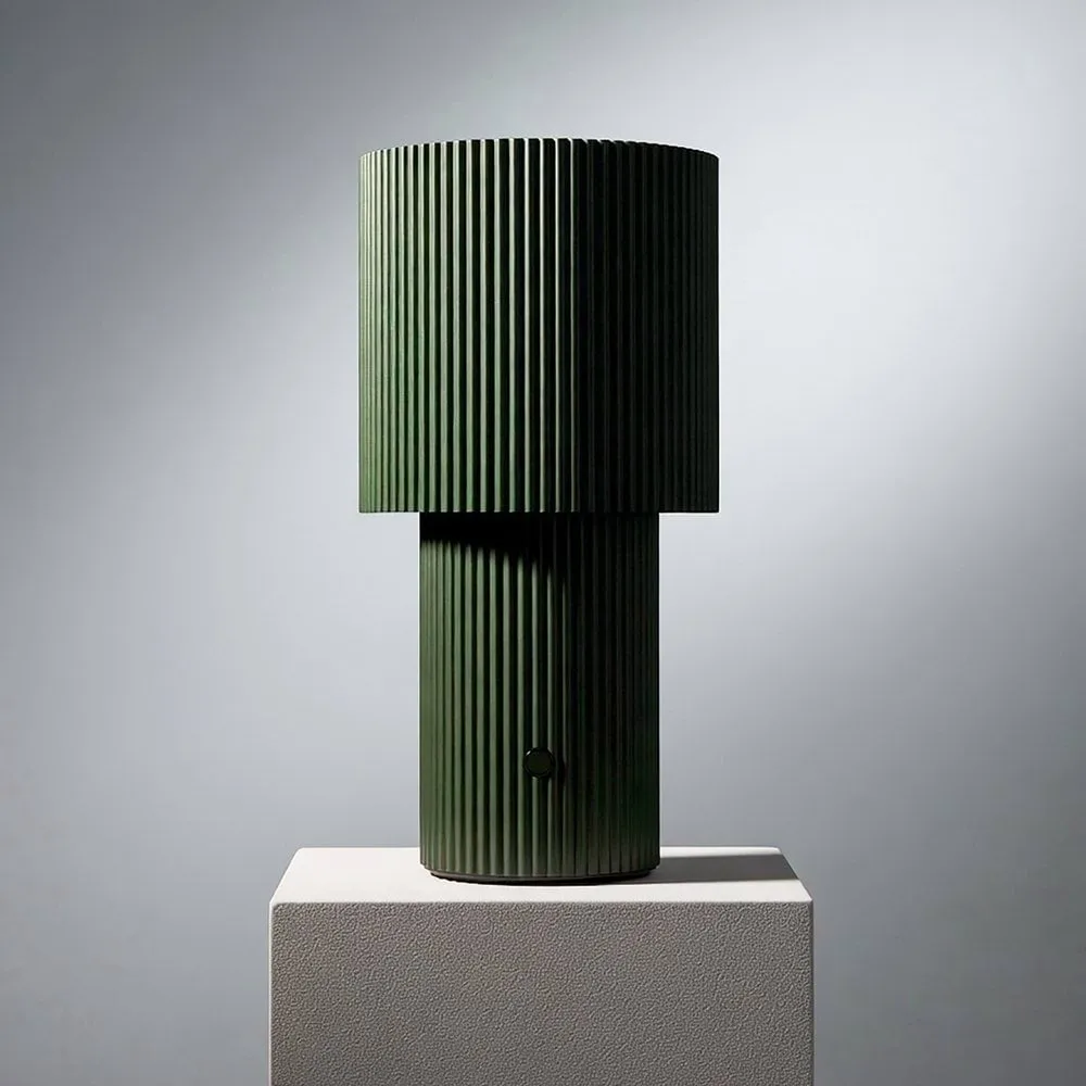 Lampa stołowa przenośna Iluma, Oliwkowy Herstal