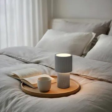 Lampa stołowa przenośna Iluma - Srebrny - Herstal