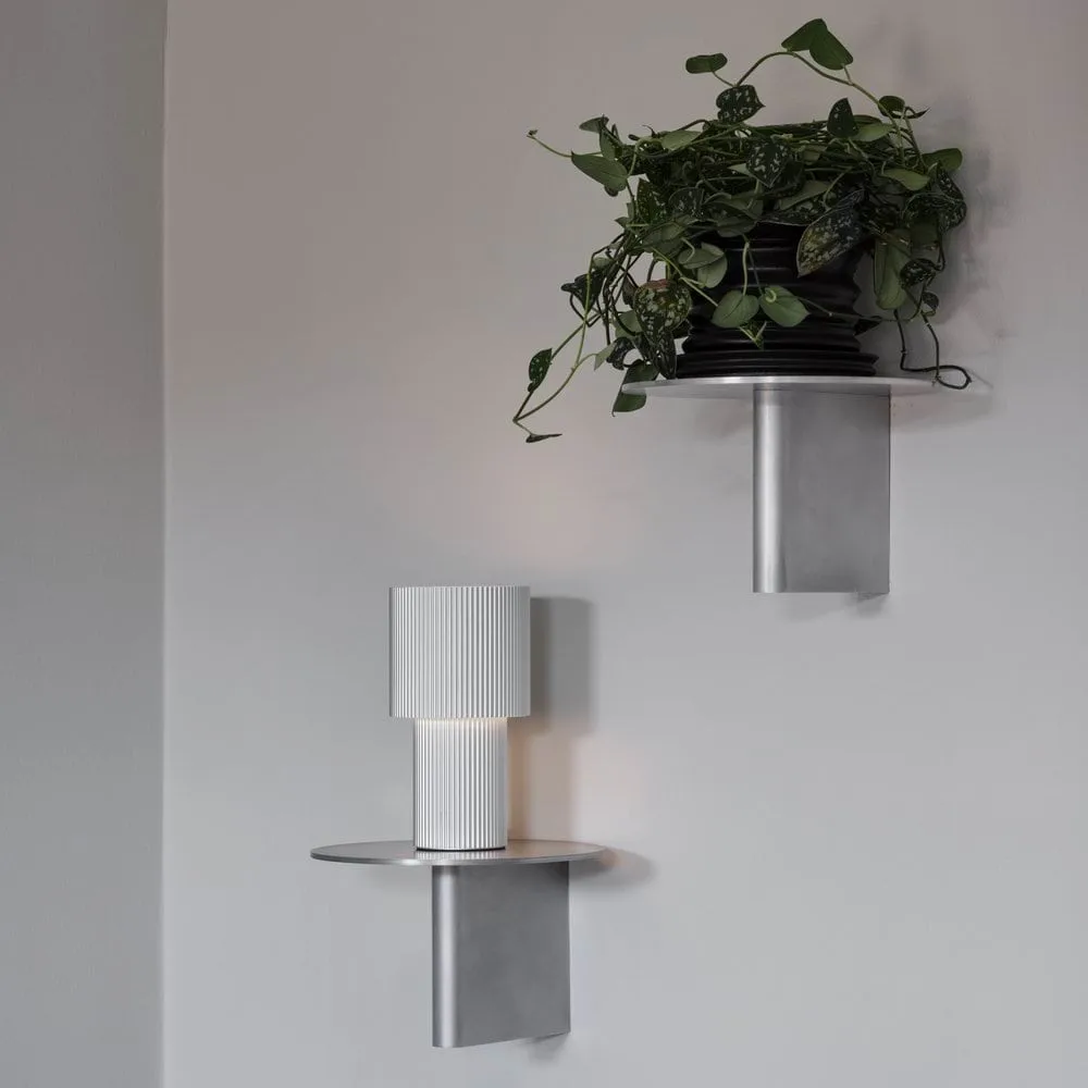 Lampa stołowa przenośna Iluma, Srebrny Herstal