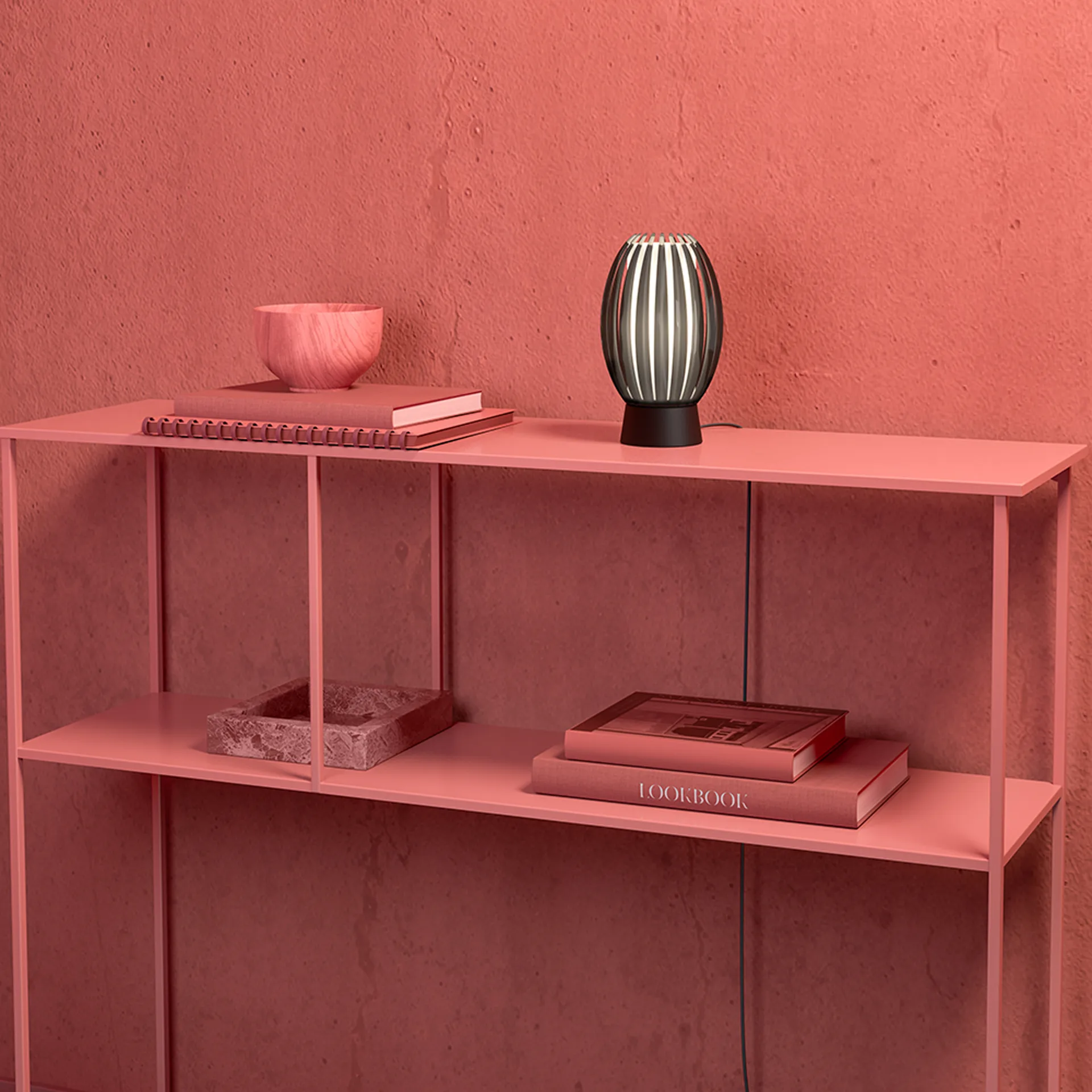 Lampa stołowa Tentacle S 18,5 cm, Czarny-ciemnoszary Herstal