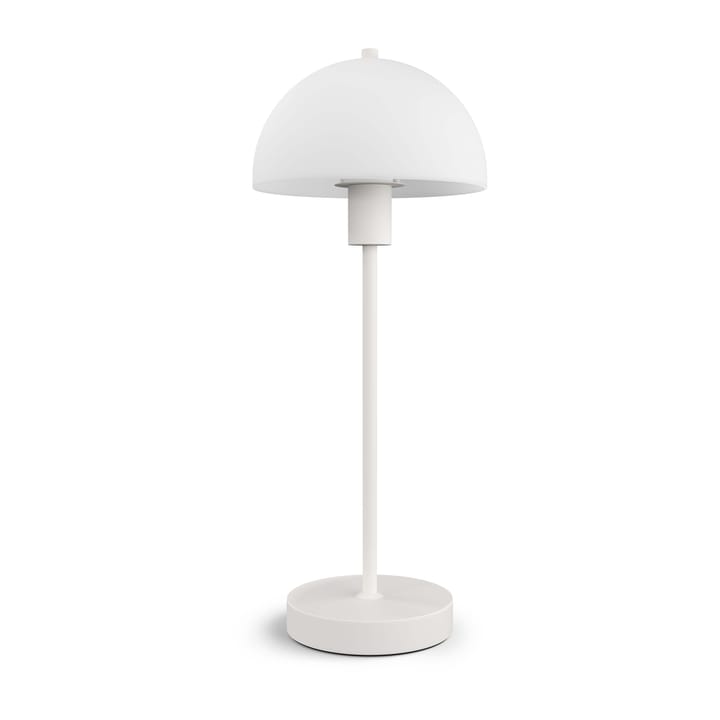 Lampa stołowa Vienda 50 cm - Białe szkło opalowe - Herstal