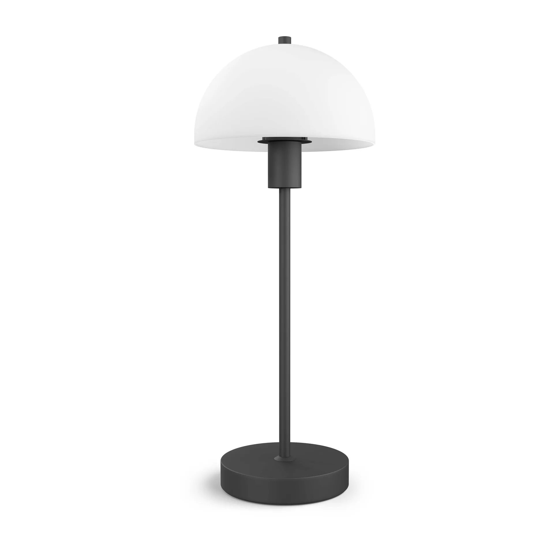 Lampa stołowa Vienda 50 cm, Szkło czarno-opalowe Herstal