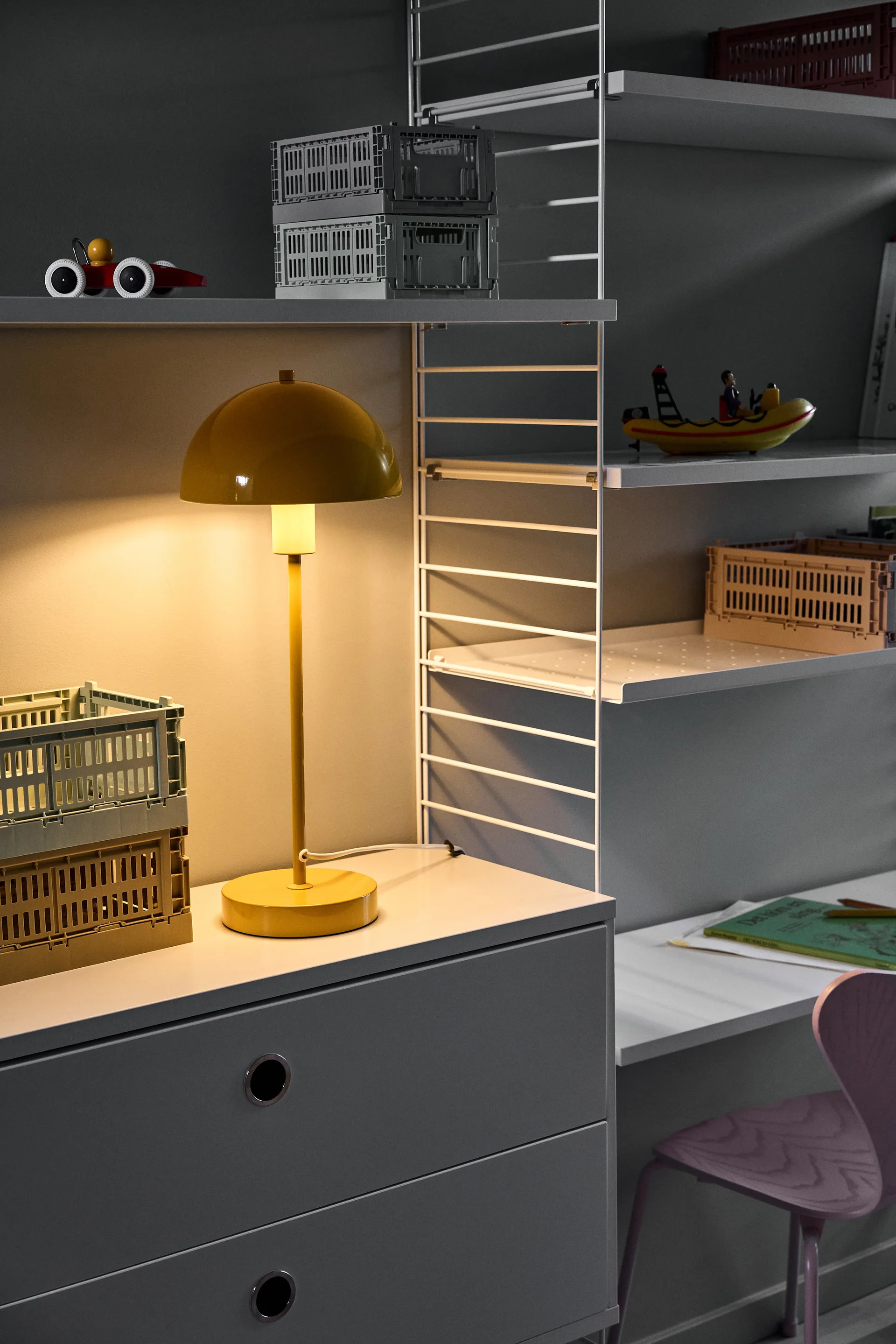 Lampa stołowa Vienda, Mango yellow Herstal