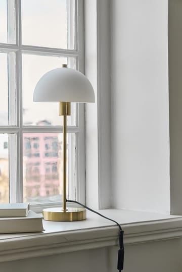 Lampa stołowa Vienda - mosiądz - biały - Herstal