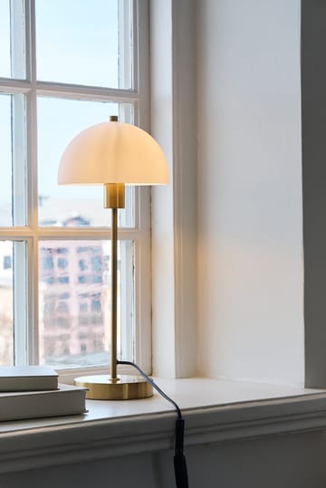Lampa stołowa Vienda - mosiądz - biały - Herstal