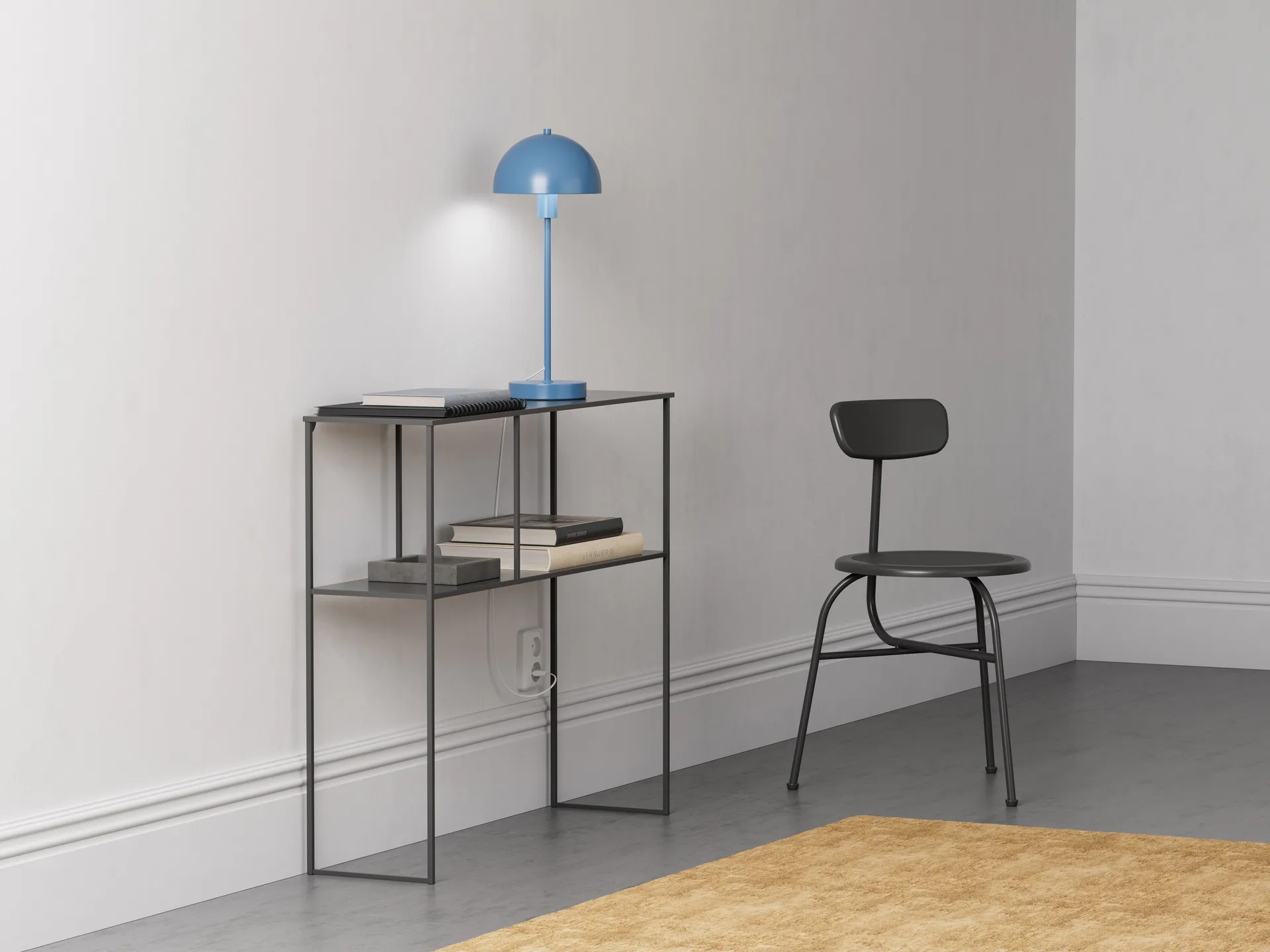 Lampa stołowa Vienda, Ocean blue Herstal