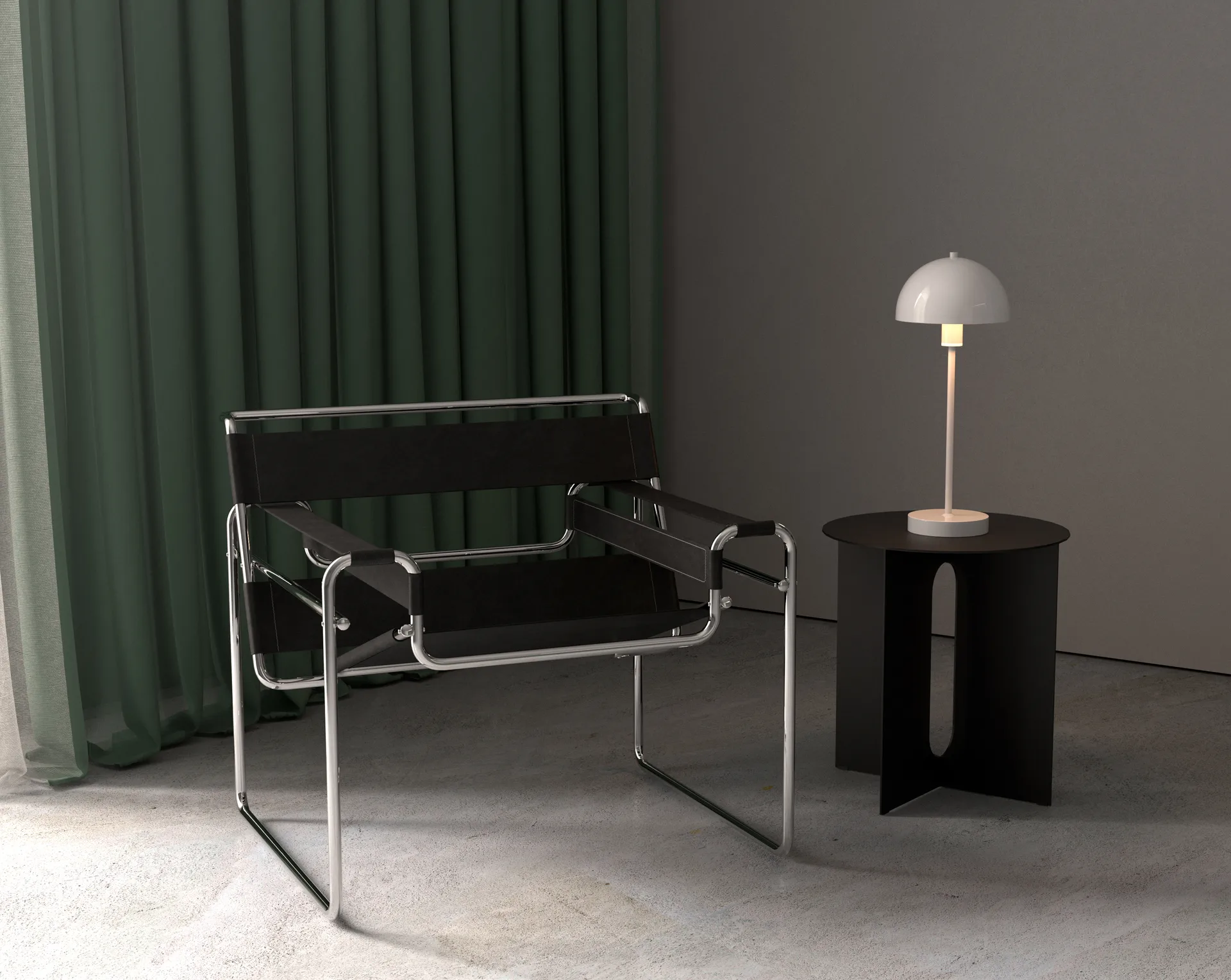 Lampa stołowa Vienda, Putty grey Herstal