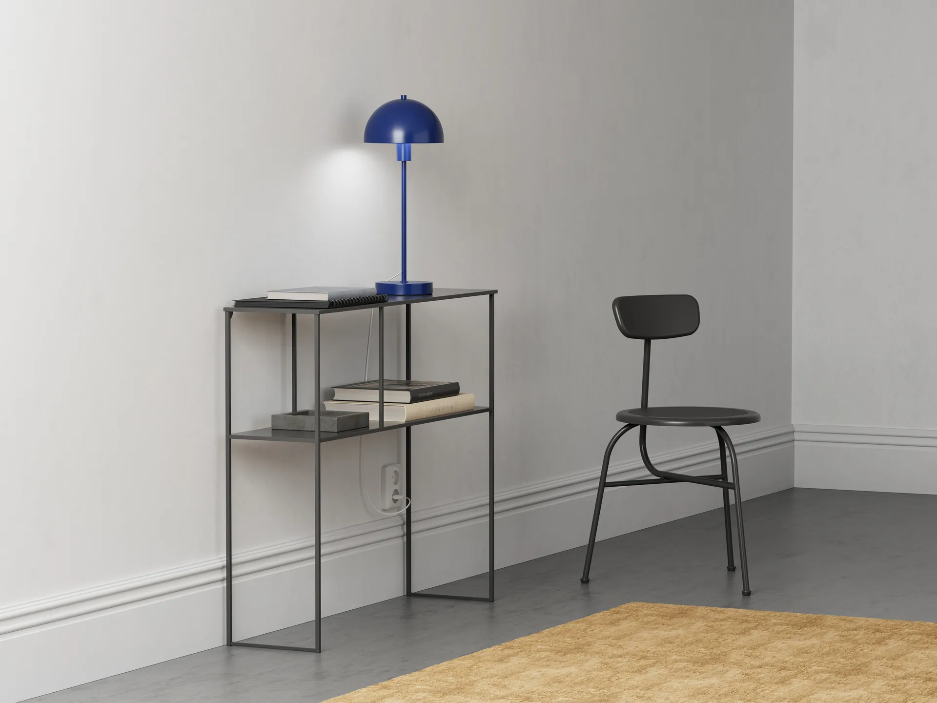 Lampa stołowa Vienda, Royal blue Herstal