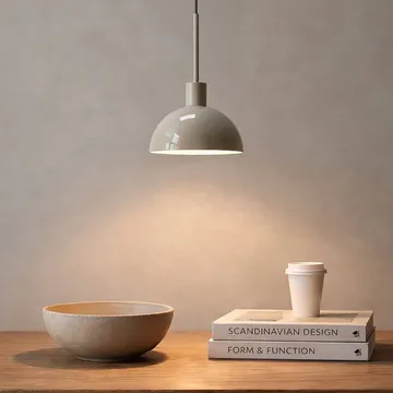Lampa wisząca Vienda - Putty grey - Herstal