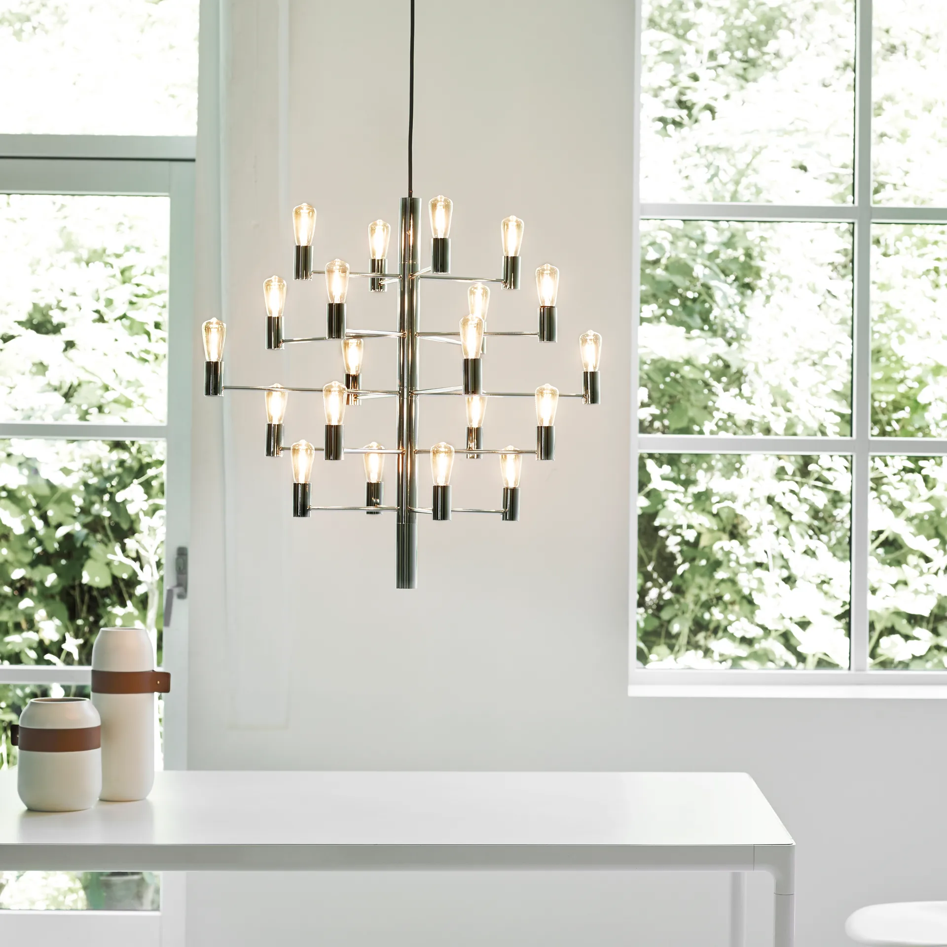 Manola 20 żyrandol, chrom Herstal