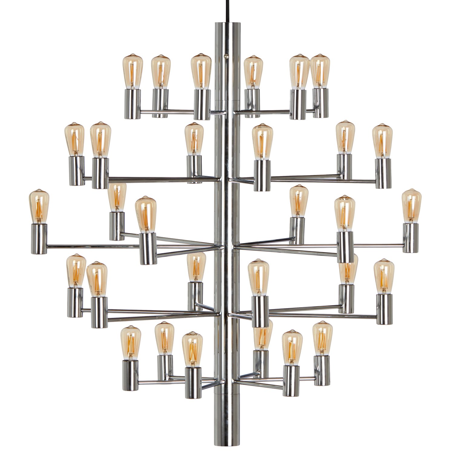 Herstal Manola 30 żyrandol chrom | Skandynawski Design | Lampy wiszące | Srebrny kolor