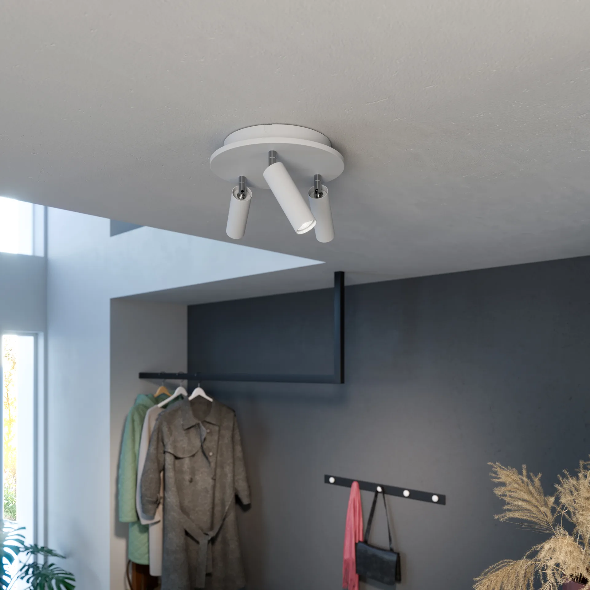 Pipeline spotlight okrągły 3, Matowa biel Herstal