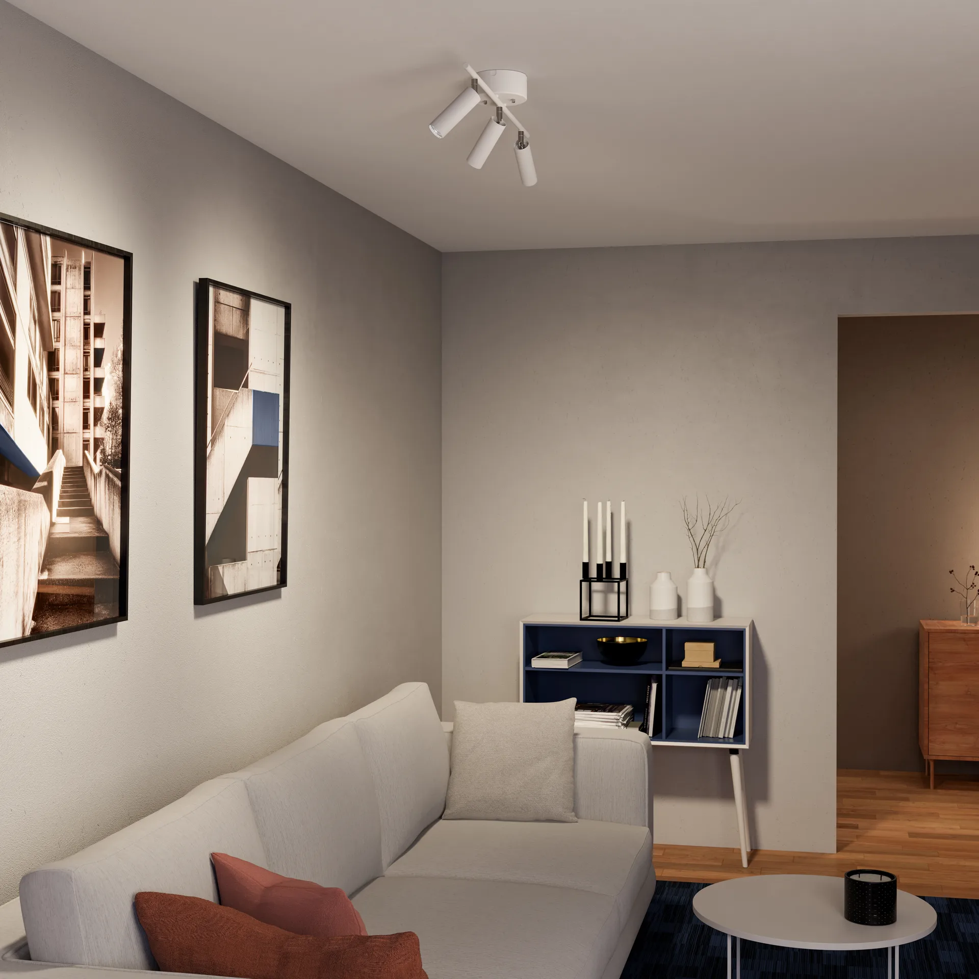 Pipeline szyna 3, Matowa biel Herstal