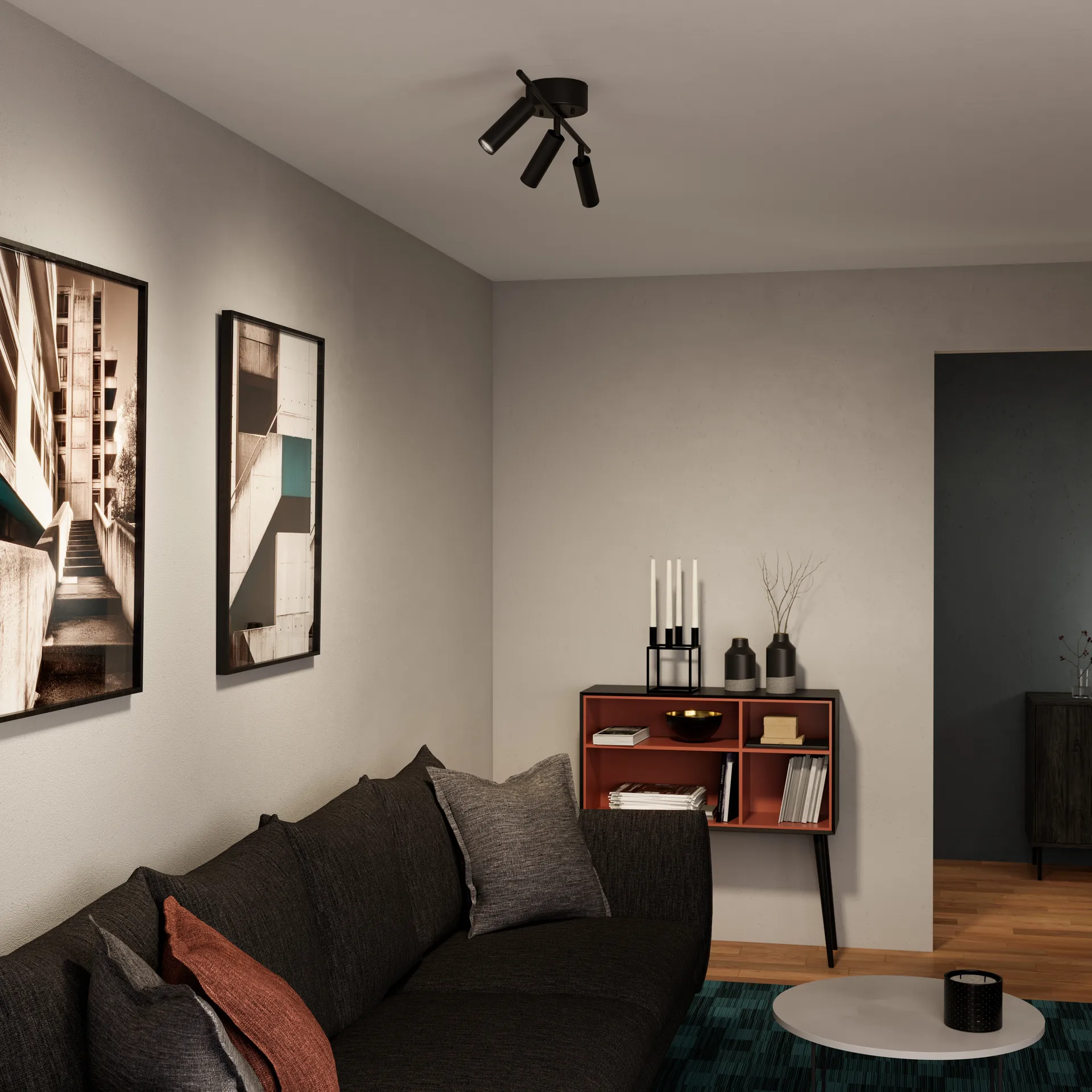 Pipeline szyna 3, Matowa czerń Herstal