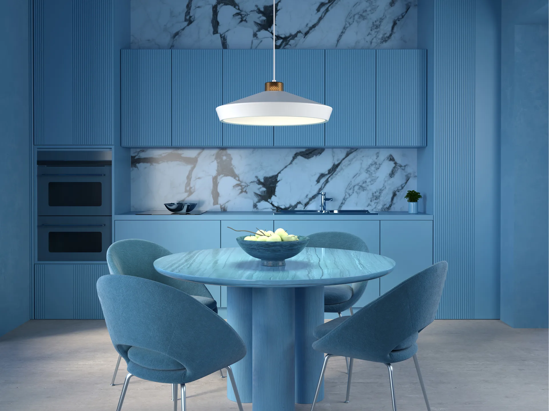 Wahadło Edge duże, Biały matowy-brąz Herstal