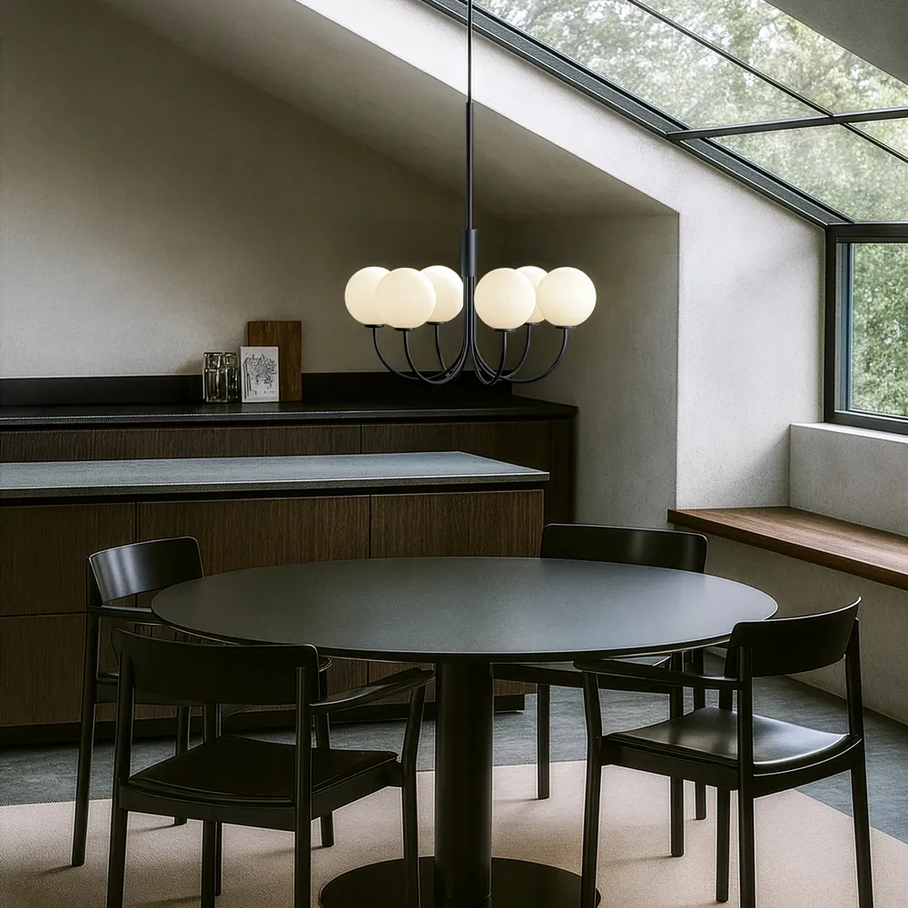 Żyrandol Ballon, Czarny, Ø60 cm Herstal