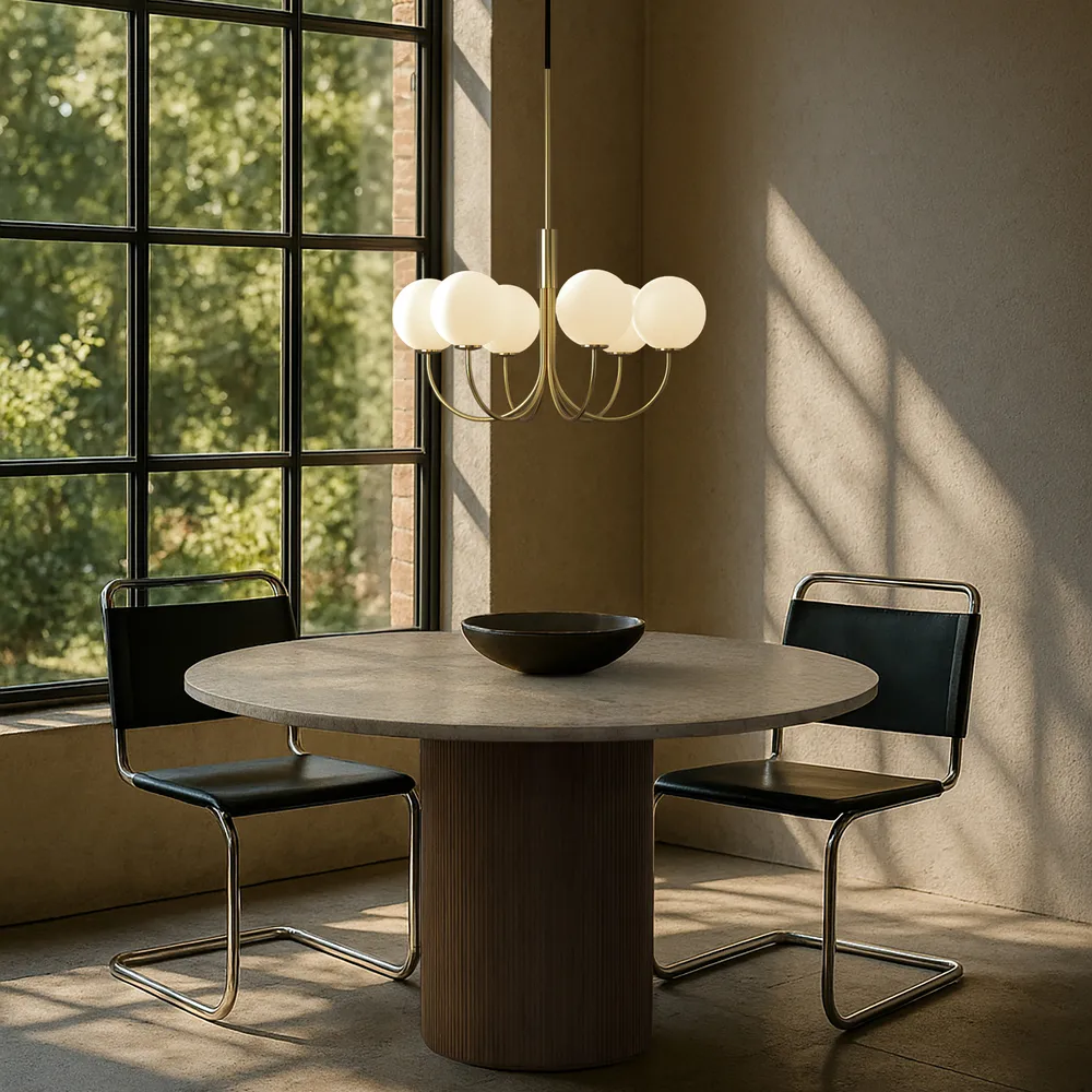 Żyrandol Ballon, Satin brass, Ø60 cm Herstal