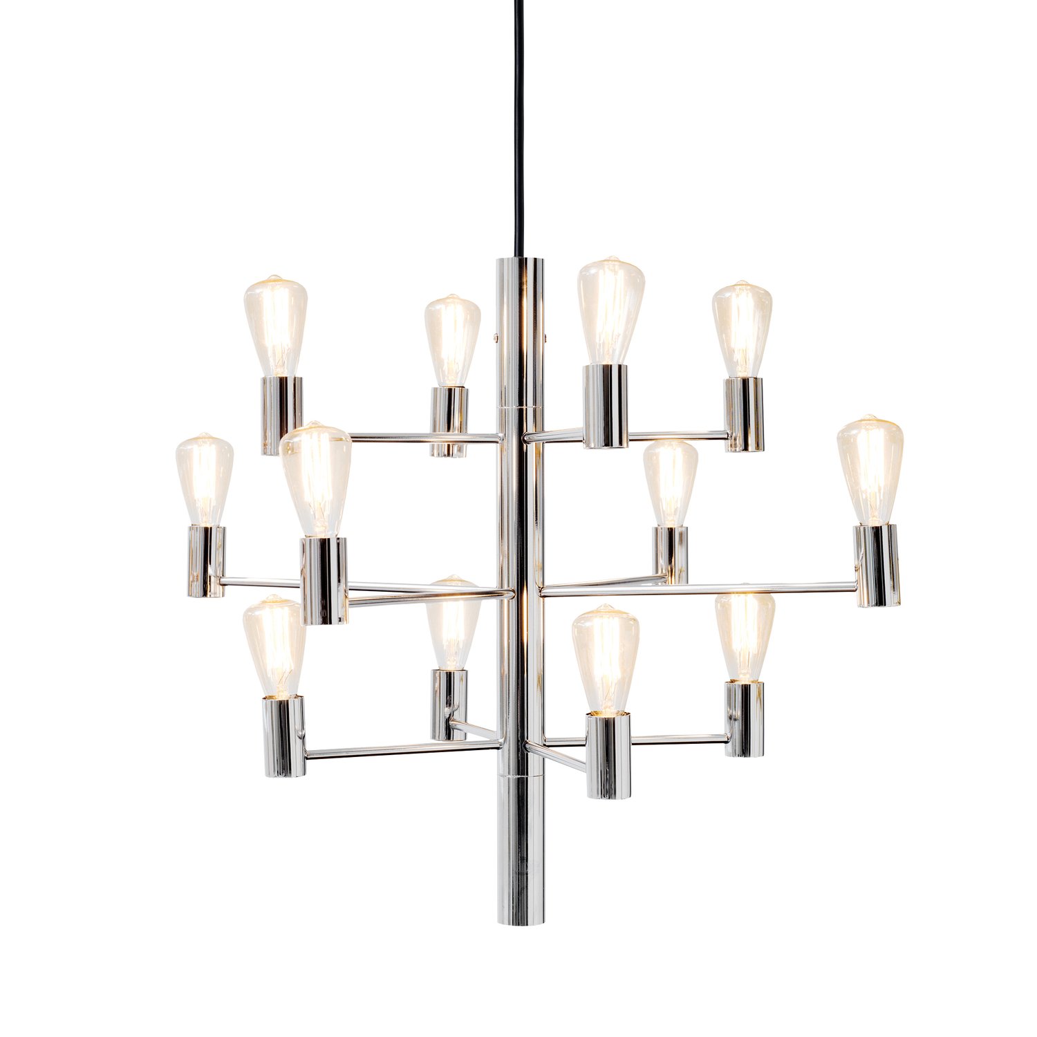 Herstal Żyrandol Manola 12 chrom | Skandynawski Design | Lampy wiszące | Srebrny kolor