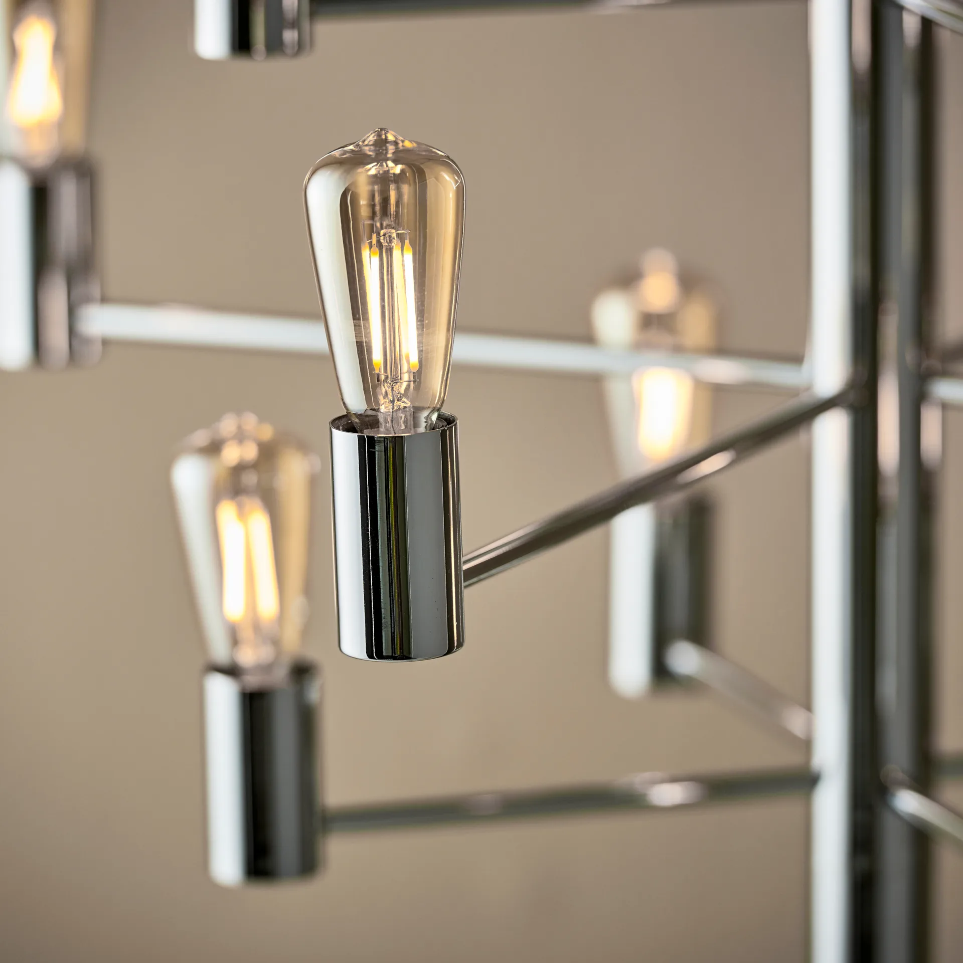 Żyrandol Manola 12, chrom Herstal