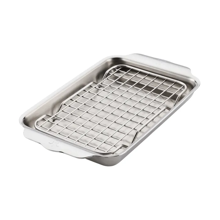 Hestan Ovenbond blacha do pieczenia z rusztem chłodzącym - Stal nierdzewna, 16,8x28,8 cm - Hestan