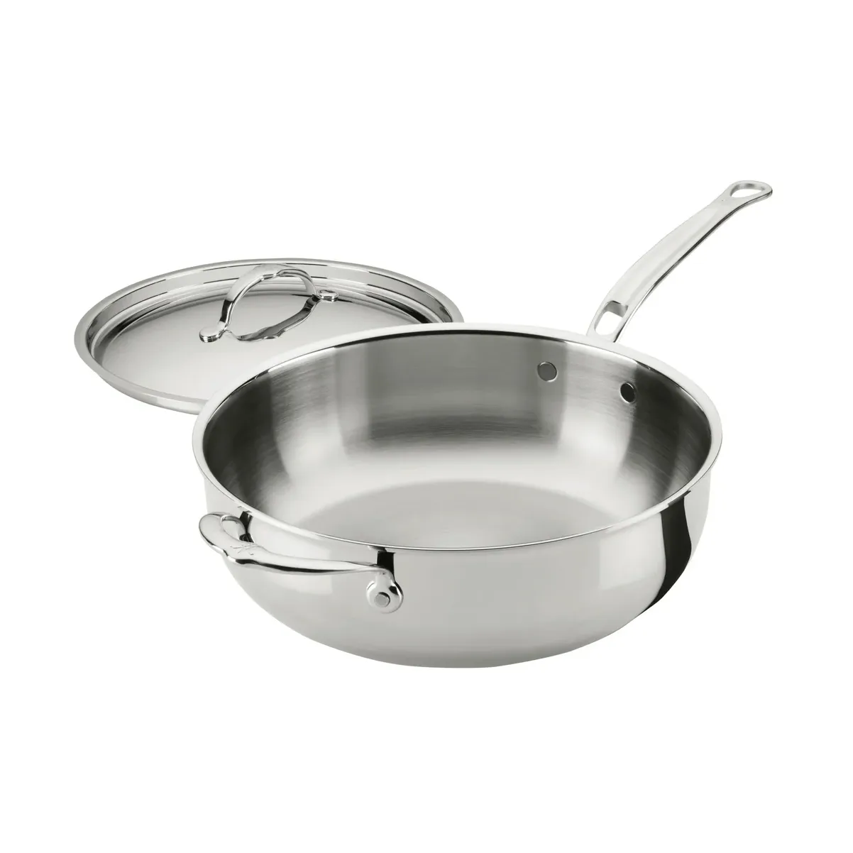 Hestan ProBond Luxe patelnia uniwersalna z pokrywką, Stal nierdzewna, pomocniczy uchwyt Hestan