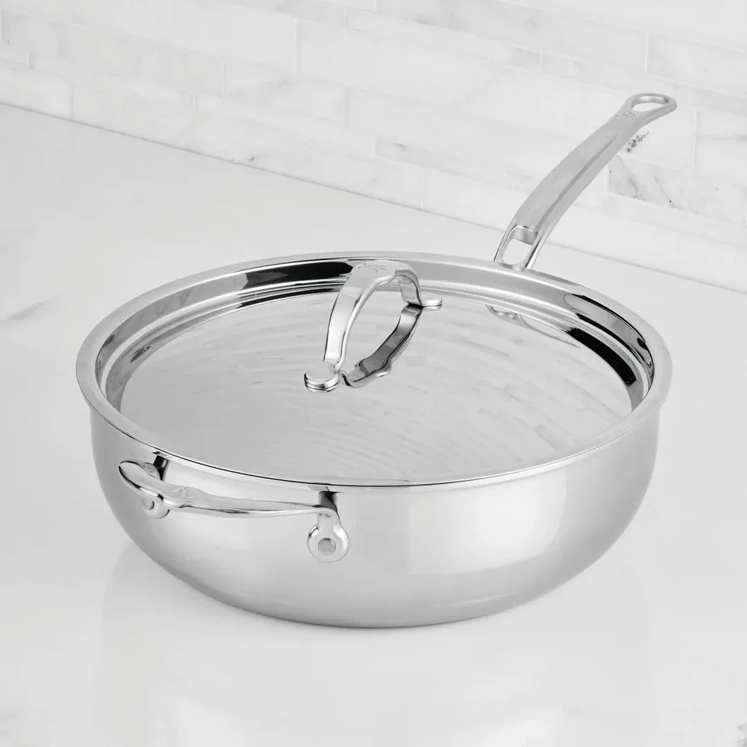 Hestan ProBond Luxe patelnia uniwersalna z pokrywką, Stal nierdzewna, pomocniczy uchwyt Hestan
