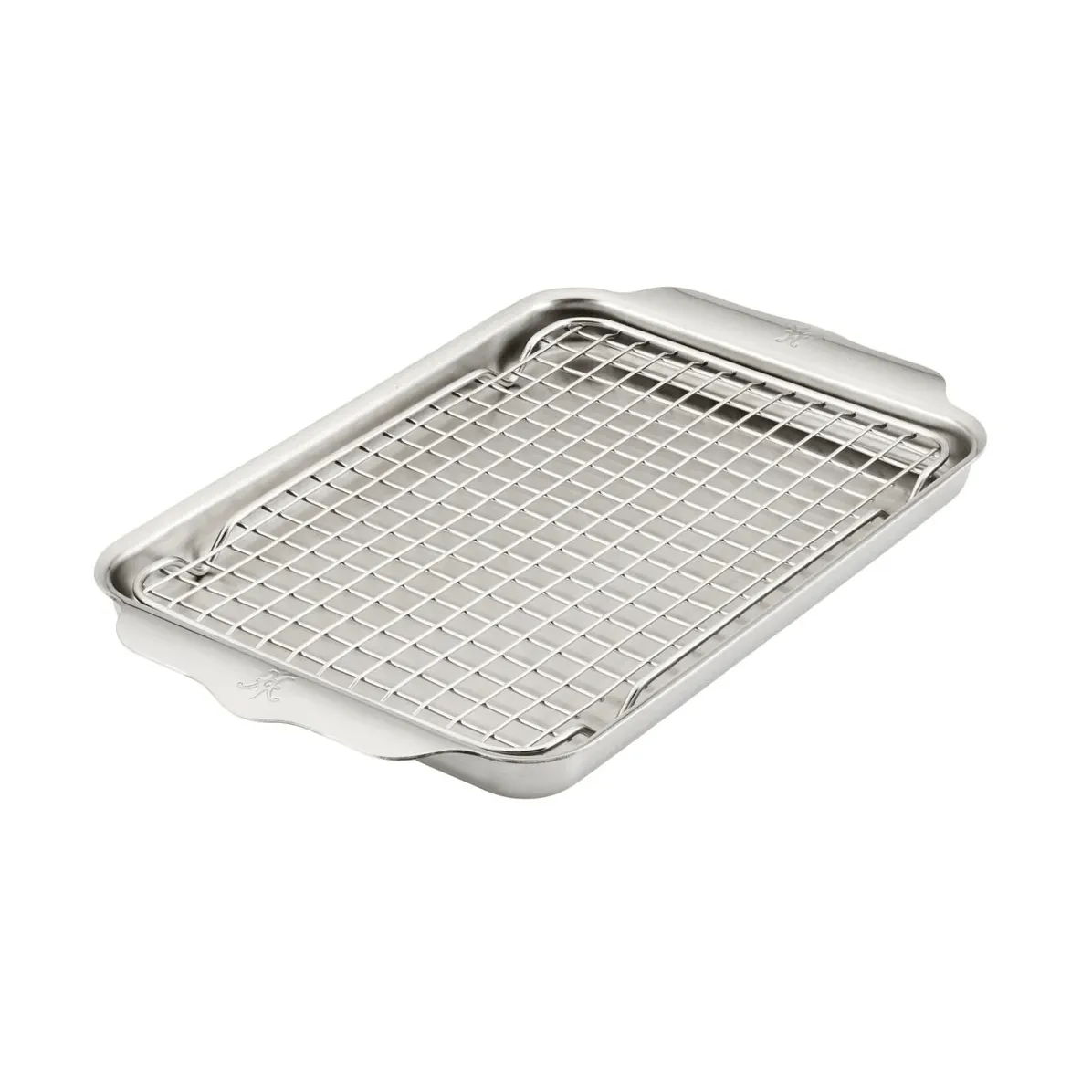 Patelnia kwarcowa z rusztem do piekarnika Hestan OvenBond, Stal nierdzewna, 24x39 cm Hestan