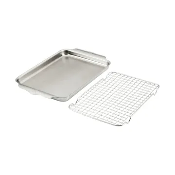 Patelnia kwarcowa z rusztem do piekarnika Hestan OvenBond - Stal nierdzewna, 24x39 cm - Hestan